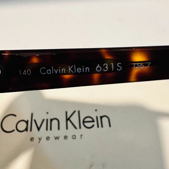 New Vintage Calvin Klein Oval Sunglasses in Dark Tortoiseshell (NWT) main image 4
